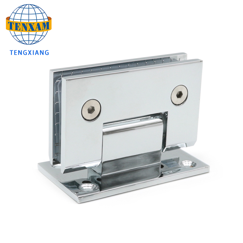High grade precision cast thick Zinc alloy 304 beveled bathroom 90 degree glass hinged door clip