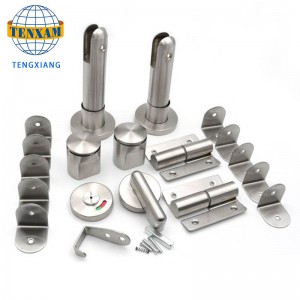 Stainless steel public toilet partition accessories toilet cubicle fittings