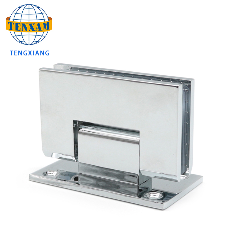 High grade precision cast thick Zinc alloy 304 beveled bathroom 90 degree glass hinged door clip