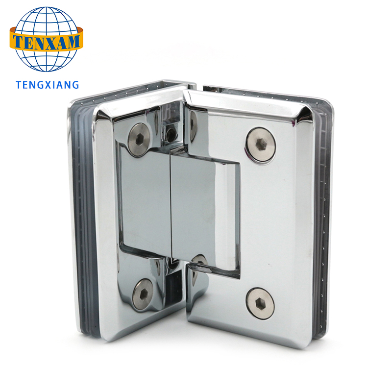 90 degree show glass door hinge stainless steel bathroom clamp