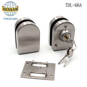 Hotel Bathroom Frameless Glass Door Double Lock Stainless Steel Glass Door Latch 8~12mm Sliding Glass Door Lock