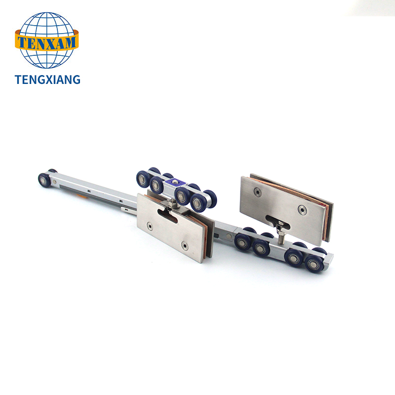 Furniture Accessories Guide Track Hardware Wooden Sliding Door Roller with 8 Wheels