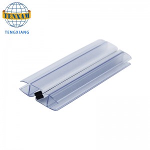 Waterproof Clear PVC plastic seal profiles for glass shower
