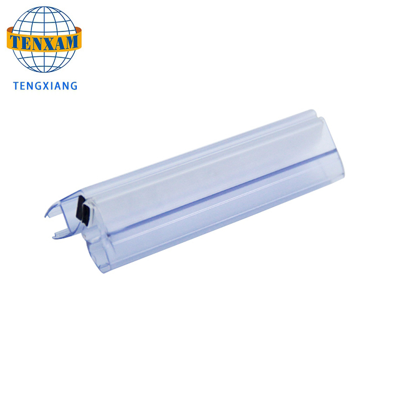 Waterproof Clear PVC plastic seal profiles for glass shower