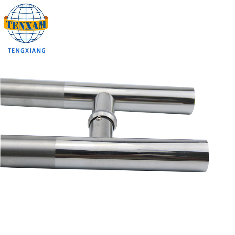 Customizable Modern Circular Tube H Type Stainless Steel Sliding Pull Door Bathroom Accessories Shower Door Glass Handle