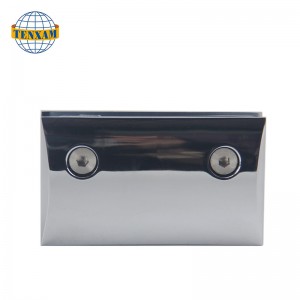 Double hole cambered 0 degree glass clamp